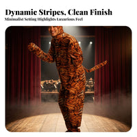 Full-Body Tiger Costume Hooded Tiger Onesie Cozy Animal Costume Lightweight for Stage Performances