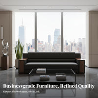 Genuine Leather 3-Piece Seating Group with Table Modern Design Sofa Set Business aesthetic Commercial Furnishing for Corporate Buyers, Office Managers, Waiting Room
