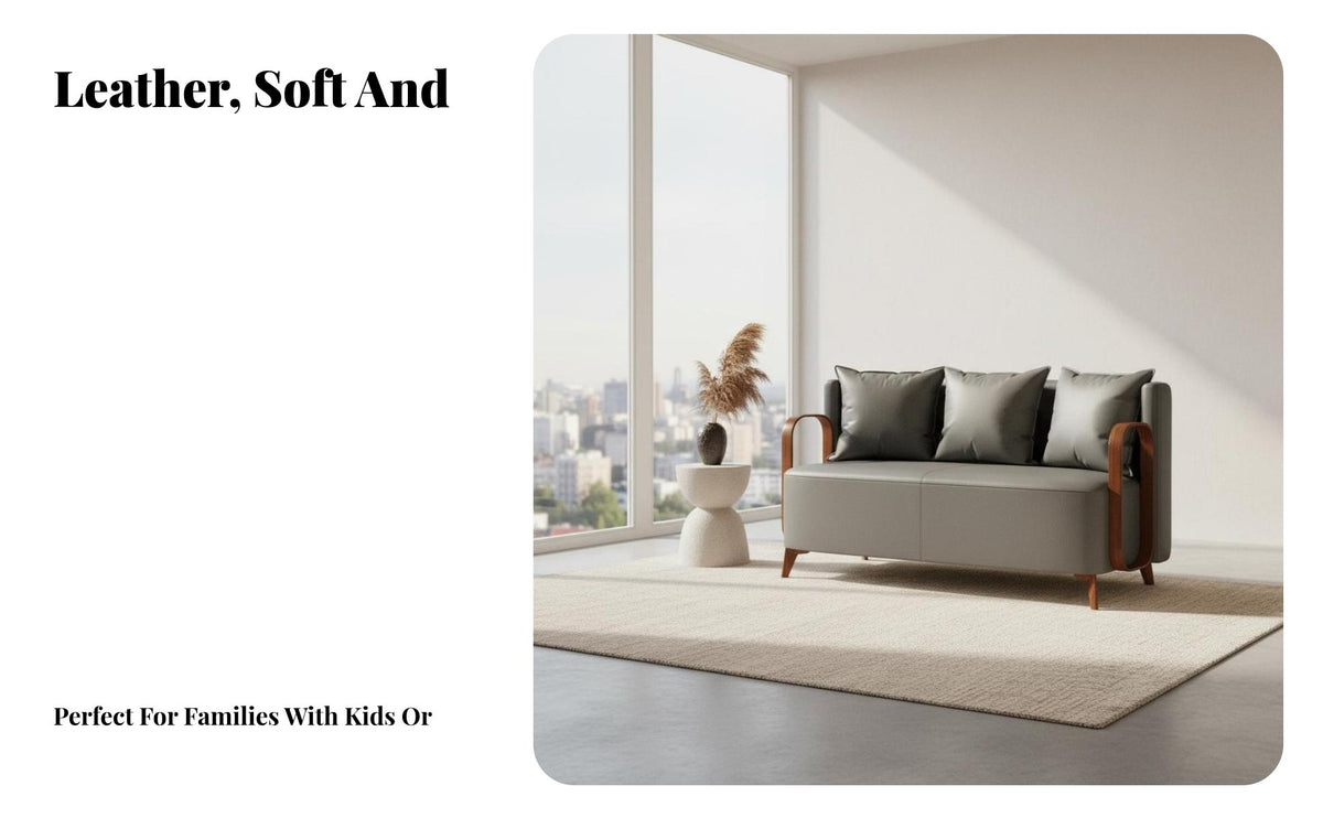 Wabi-Sabi aesthetic Lowrear Block Sofa Minimalist Design Living Room Seating Neutral Color Palette Lounge abrasion-resistantResistant for Pet Owners, Apartment Dwellers, Interior Designers, Hotel, Reception Area, Open-Plan Space
