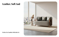 Wabi-Sabi aesthetic Lowrear Block Sofa Minimalist Design Living Room Seating Neutral Color Palette Lounge abrasion-resistantResistant for Pet Owners, Apartment Dwellers, Interior Designers, Hotel, Reception Area, Open-Plan Space