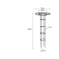 Umbrella Trellis PE-Coated Metal Plant Trellis 14 Mm for Patio