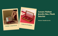 Hardwood jewelry box with plush lining