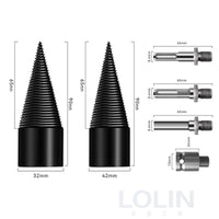 Wood Splitting Drill Bit Set for Firewood, Efficient and Durable