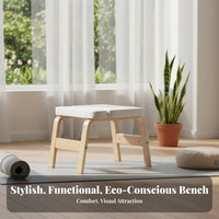 Solid Wood Frame Mind-Body Inversion Chair Comfortable Padding Mind-Body Headstand Bench Stable Design Wooden Headstand Bench Sturdy Construction for Beginners, Home Gym