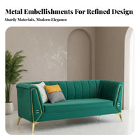 Modern Design 2-Seater Loveseat high-resilience Foam Sofa Couch Ergonomic Support Household Furniture Sturdy Frame for Apartment Dwellers, Small Business Owners, Living Room, Reception Area, Office, Bedroom
