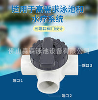 PVC Three-Way Valve for Swimming Pool Diverter