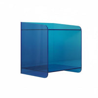 Transparent C-Shaped Table Minimalist Design Nightstand Stain Resistant