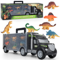 DIY Dinosaur Truck Toy Set with Container and Trailer