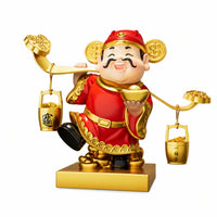 Caishenye Statue Decorative Wealth Deity Statue Auspicious Deity of Prosperity Figurine for Homeowners, Living Room, Entryway