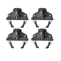 4 Pieces Drillno-Drill Luggage Box Clamp Quick-Tightening Mounting Clamp with Hooks Adjustable Roof Box Mounting Kit Easy to Install for Travelers, Road Trippers