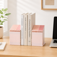 Adjustable Book Ends, L-Shaped Bookends for Shelves, Piano Key Design Retractable Bookend Stand, Synthetic Material for Home Office