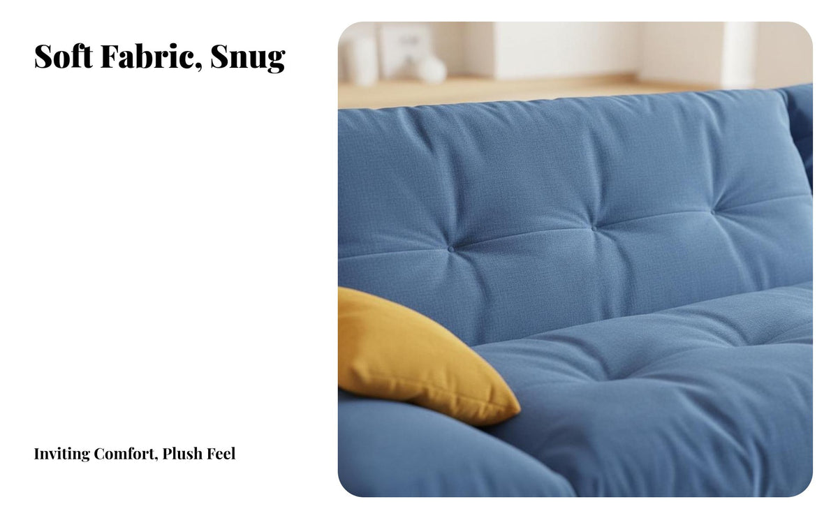 Multi-Functional Fold-open Sleeper Couch Foldable Design transformable Foam Lounger Space-Saving Sofa Bed puffyLike Comfort for Small Apartment Dwellers, Students, Young Adults, Bedroom, Home Office