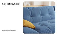 Multi-Functional Fold-open Sleeper Couch Foldable Design transformable Foam Lounger Space-Saving Sofa Bed puffyLike Comfort for Small Apartment Dwellers, Students, Young Adults, Bedroom, Home Office