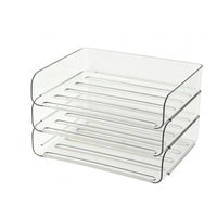 Clear Desk Organizer with Shelves Transparent Acrylic Book Stand Multi-Tier
