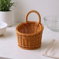 Hanging Wall Basket Decor Uncovered Top Hanging Wicker Basket Space Saving
