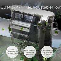 Mini Aquarium Hanging Purifier with Quiet Aeration Pump