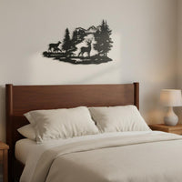 Mountain Cabin Wall Decor Cutout Design Woodland Deer Wall Decoration Gift Idea