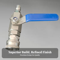 Heavy Duty 3/8 Inch Quick Connect Valve Leak Proof Quick Connect Shut Close Valve Easy Control Lever for Car Detailers, Professionals