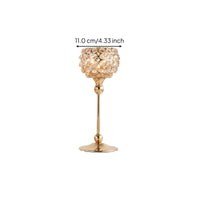 Crystal Candle Holder French Style Glass Tealight Decor
