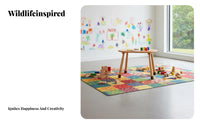 Bean-ShapedShaped Table with rabbit Chairs Easy to Clean kids' Desk and Chair