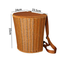 Reinforced Frame Plastic Wicker Pack Basket Adjustable Straps Rattan Design Foraging Basket Ergonomic Design Outdoor Gear Waterproof for Gardeners