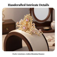 Traditional Chinese Attire Hair Crown Flower Pattern Traditional Chinese Headdress Chinese Hair Crown Antique Design Vintage