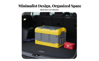 Large Capacity foldable Trunk Organizer Multi-Compartment foldable luggage Container Foldable Design Car Storage Portable for Travelers, Families, Shoppers, Grocery Shopping, highway Trips, Camping, SUV