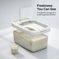 Large Cereal Storage Container, Airtight Grain Storage Bin, Kitchen Storage Containers, Pantry Organ - Image 2