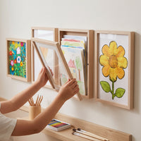 Kids' Art Display Acrylic & Wood Picture Frame for Kindergarten Drawings