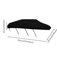 V-Hull Boat Cover Windproof Waterproof Boat Tarp Adjustable Straps Marine Accessory for Storage