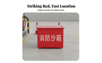 Thickened Steel Plate Fire Sand Box Anti-Rust Fire Extinguishing Sand Bin Firefighting Equipment Reinforced Construction for Industrial Workers, Property Managers, Business Owners, Gas Stations, Factories, Warehouses, Public Buildings