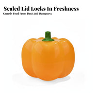 Pumpkin Shaped Candy Dish Large Capacity 2-Tier Bell Pepper Snack Convenient to Clean to Clean Snack Box with Lid for Living Room, Party, Holiday