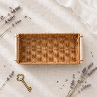 Rectangular Woven Basket Open Top Rectangular Storage Basket Handwoven