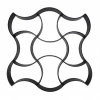 Concrete Path Form Open-Frame Stepping Stone Form Black Outdoor Surface for Patio
