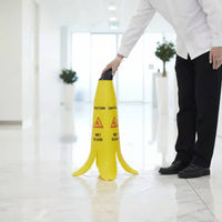 Wet Floor Sign Easy to See Safety Equipment Foldable for Office