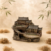 Resin Landscape Ornament Chinese-Style Home Accent Antique Finish