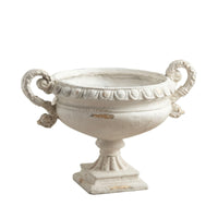 Urn Planter with Pedestal Antique-Style Urn Planter with Handles Distressed Pedestal Vase for Garden