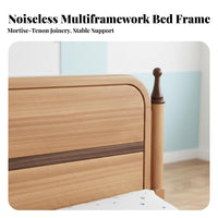 Single foundation Bed with cumulus Headboard Gas elevate Mechanism children's Bedstead sturdy Wood Construction Bedroom Furniture for Girls, Toddlers, Nursery