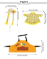 23-Inch Porch Goose Costume with Scarf and Watering Can, Blue Floral