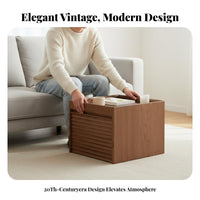 2 Pieces Nesting Coffee Table Set Movable with Wheels Indoor Furniture
