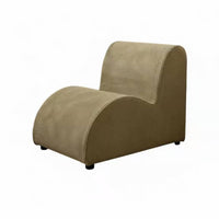 Caterpillar-Shaped Lounge Chair Soft Fabric Upholstery Upholstered Lounge Chair Ergonomic Shape No Assembly Required for Bedroom