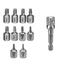 10 Pieces Screw Extractor with Adapter High Hardness for Plumbers