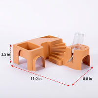 Hamster Cage and Combined Habitat, Hamster Villa with Openings, Multi-Function Landscape for Engaging and Active Small Pets