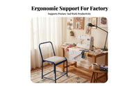Woven Cord Factory Chair Cool and Breathable Workshop Stool Sturdy Frame
