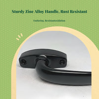 Universal Aluminum Alloy Fenestration Handle, Replacement Casement Lock, Sturdy Pull Handle for Outward Opening panes, Security, Alabaster
