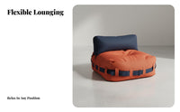 Teardrop Bean Bag Chair Space-Saving Floor Sofa Fashionable Design No Assembly Required for Adults, Students, Bedroom, Balcony