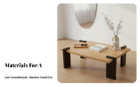 Irregular-Shaped Wooden Table Modern Design Home Furniture Sturdy Legs Minimalist Aesthetic for Apartment Dwellers, Lounge Area