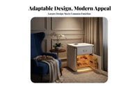 Anti-Theft Design Nightstand with Built-in Safe safety-lock Smart Nightstand Hidden Compartment Bedside Table Fingerprint entry for Homeowners, Adults, technology hobbyists