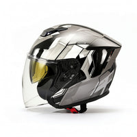 Three-Quarter Helmet Anti-Fog Helmet with Dual Lens Ventilated Vented for Motorcyclists, Summer Riding