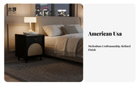 Single-Drawer End Table with Open Shelf Sturdy Construction Nightstand